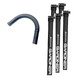 J.Racenstein Gutter Pole Gardiner 27ft Carbon Fiber, black gutter pole extension rods with the included curved pole for gutter cleaning.